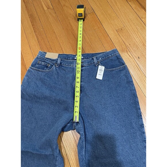 LL Bean Womens Jeans Fleece Lined Size 20 Petite Original Fit Relaxed Blue NEW - Picture 6 of 16